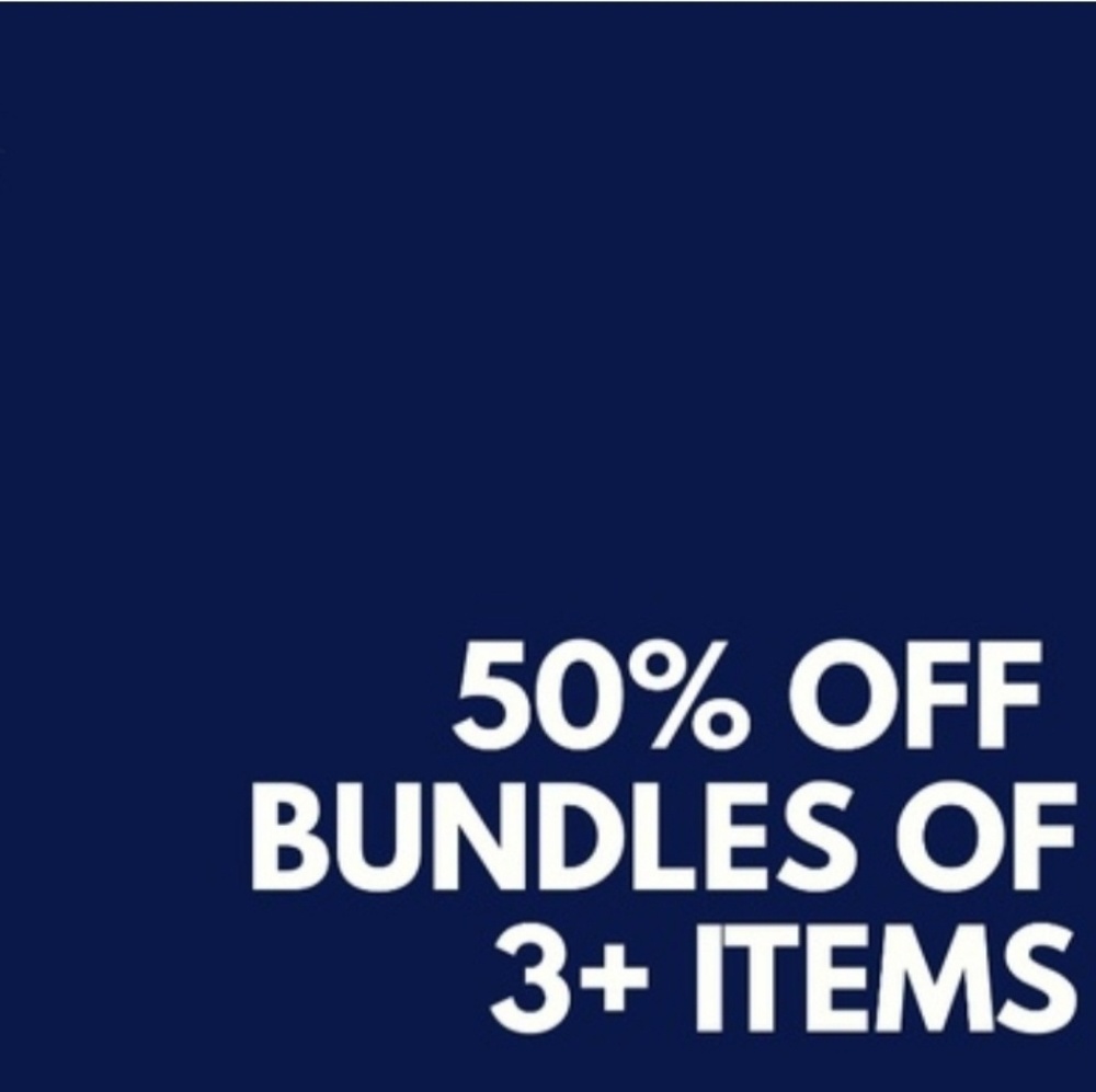 50% OFF bundles of 3 items or more